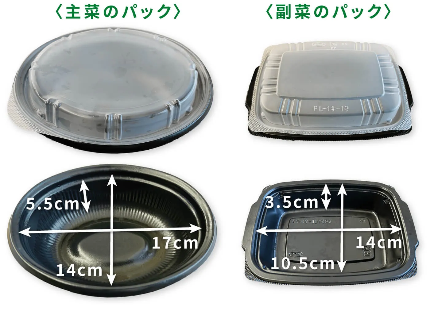 商品のパックのサイズ
