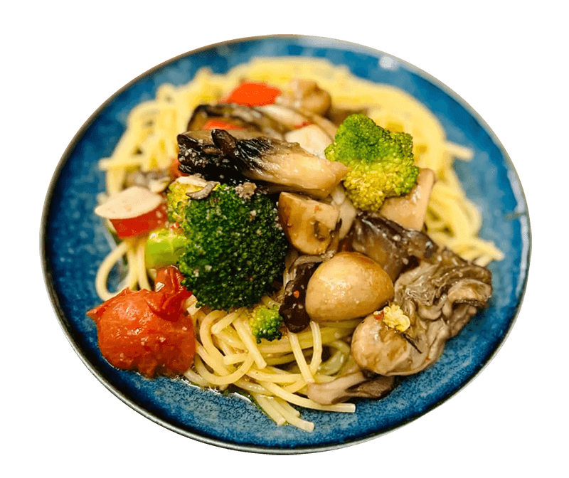 アヒージョのパスタ