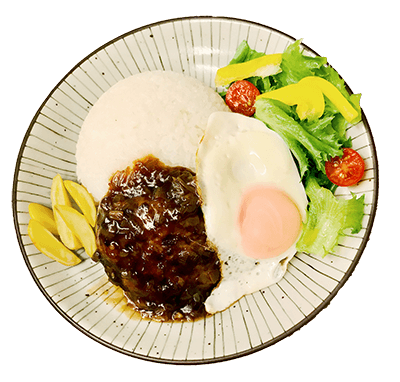 モスとコラボのロコモコバーグ
